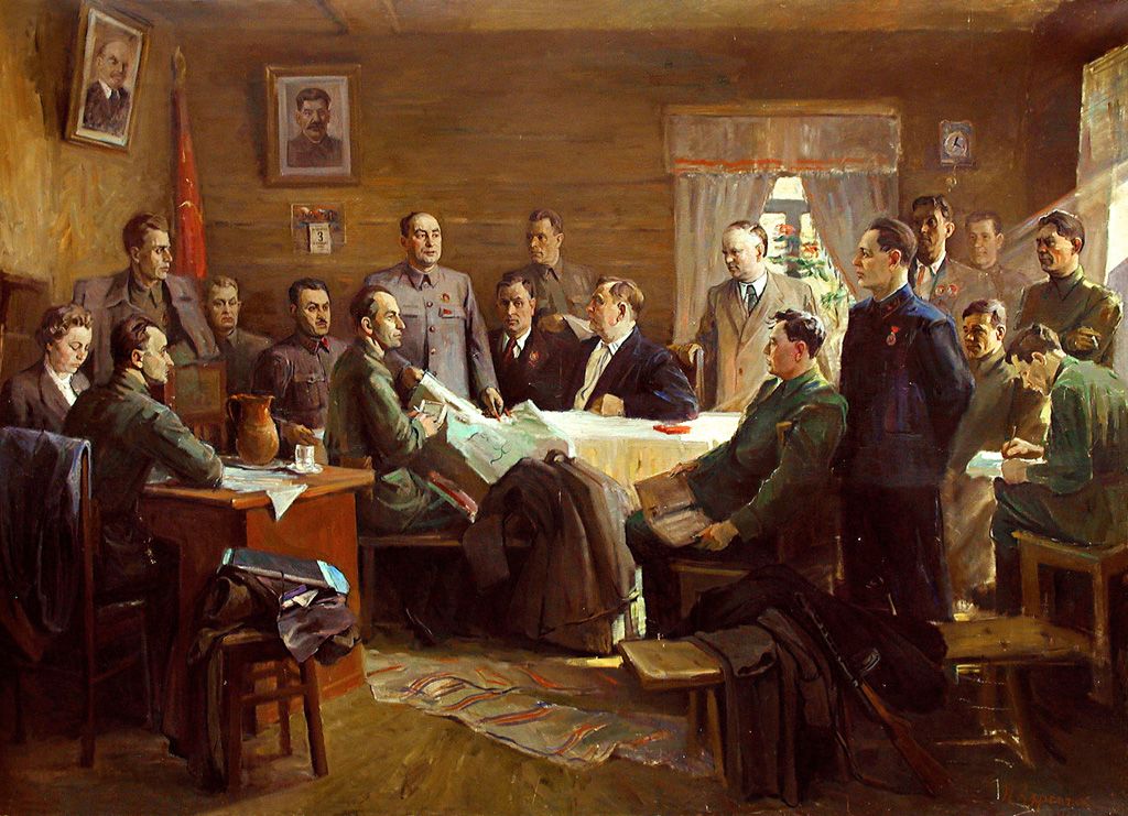 картина маслом ЦК КПБ 3-07-1941 года